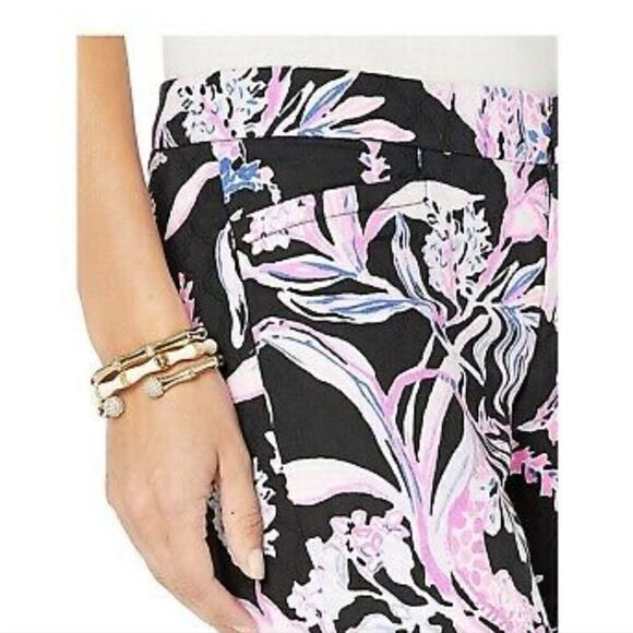 Lily Pulitzer Kelly Skinny Ankle Pants Onyx wild Within, sz 4 - Picture 7 of 15